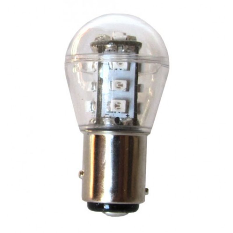 LED lanternepære Bay 15D, 10-35v 100lm kaldhvit